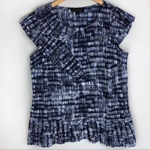 Banana Republic Navy And White Blouse